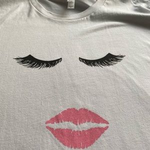 Lips & Mascara T-Shirt Never Worn